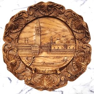 Vintage Venice Italy 3D wall decor plaque Venezia St‎ Mark Basillica 9 Inch